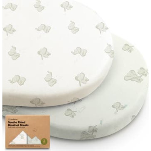 2-Pack Soothe Fitted Bassinet Sheets