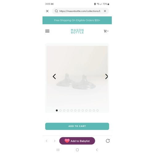 Silicone Nipples | Glass Baby Bottles | Mason Bottle
