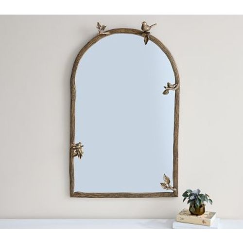 Antique Brass Sculpted Bird Mirror