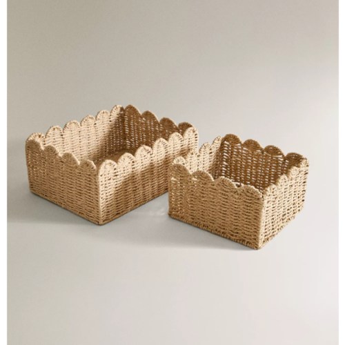 SMALL SCALLOPED BASKET - Light beige | ZARA United States