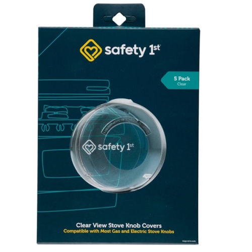 Safety 1st Child Proof Stove Knob Covers, Clear View Stove Knob Safety Covers (Set of 5)