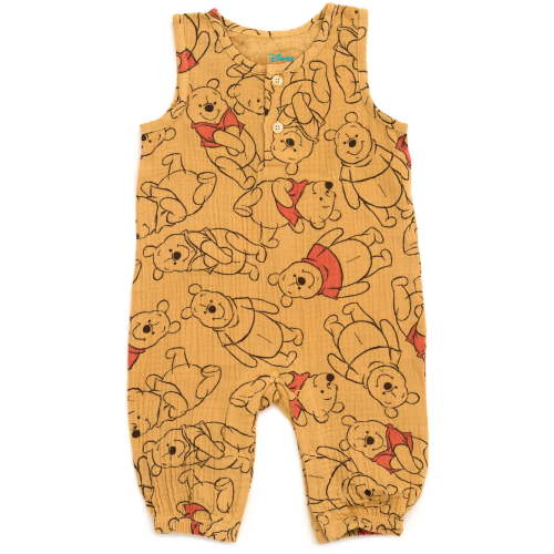 Disney Winnie the Pooh Newborn Baby Boys Sleeveless Romper Orange 0-3 Months