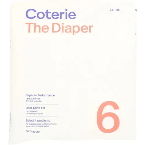 Coterie Diapers Size 6, 18 Ct