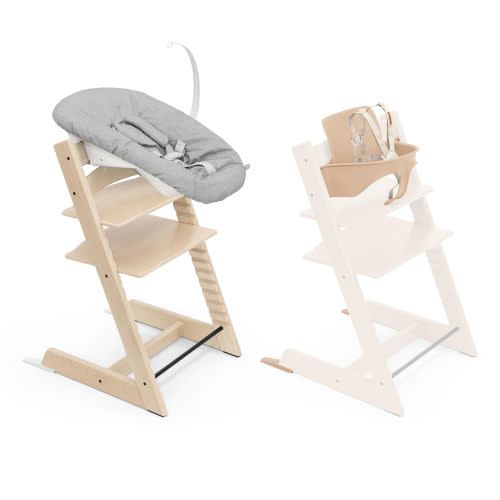 Stokke Tripp Trapp High Chair Complete² + Newborn Set, Natural, Nordic Grey