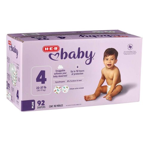 H-E-B Baby Medium Pack Diapers - Size 4