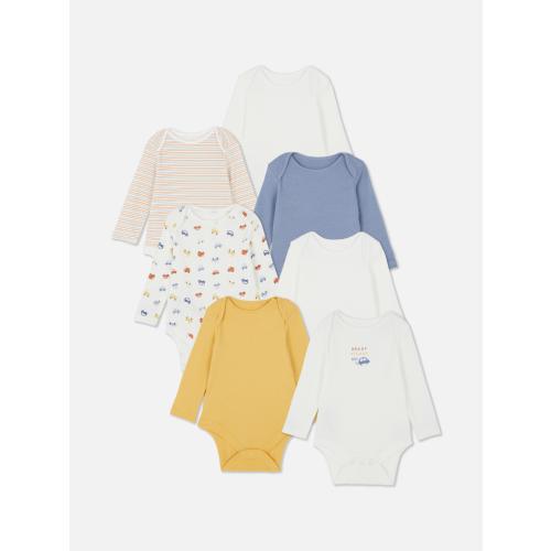 0-36mths | 7pk Long Sleeve Bodysuits