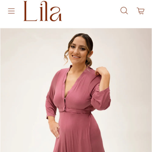 Lila Labor & Postpartum Gown in Dusty Rose