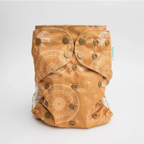 Space and Sky: “Lunar Goldrush” Print - Essentials Pocket Cloth Diaper