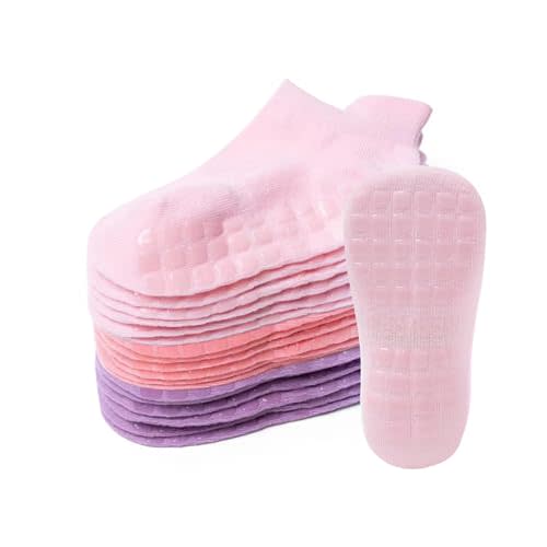 Bearbay Baby Non Slip Ankle Socks with Grippers for 0 Months-7 Years Old Walking Socks