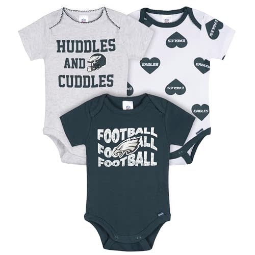 Gerber NFL baby-girls Nfl 3-pack Onesie Bodysuit