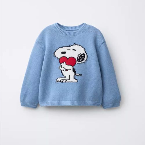 SNOOPY PEANUTS™ KNIT JUMPER - Light blue | ZARA United States