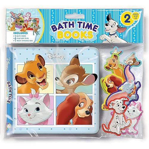 Disney Lion King and Friends Bath Time Books - Activity Books for kids, Bath book, 6 Padded suction cups, 1 Mesh bag Bath Book – Picture Book, June 2, 2022