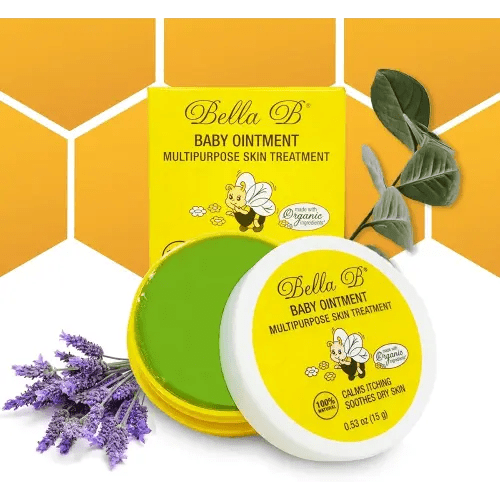 BELLA B Baby Ointment Multipurpose Skin Treatment 0.5oz - Made with Organic Ingredients - Naturally Helps Soothe Irritation - Remedy for Very Dry Skin - Soothing Multipurpose Baby Ointment