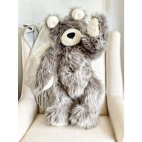 ClaraLoo Large Plush Bear - Gray Grizzly