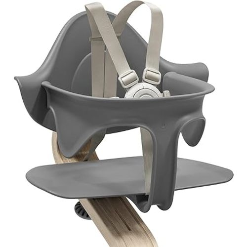 Stokke Nomi Baby Set, Grey - Provides Side & Back Support While Baby Learns to Sit - Includes Removable Harness for Ages 6-36 Months - Compatible with All Nomi Chairs