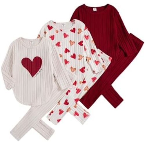 VARMILO Toddler Girl Clothes Sets Fall Warm Sweatshirt Pants Long Sleeve Winter Outfits Size 2-8 Years