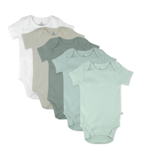 5-Pack Organic Cotton Short Sleeve Bodysuits | 0-3 months