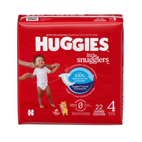 Huggies Little Snugglers Baby Diapers, Size 4 (22-37 lbs), 22 Count (Select for More)