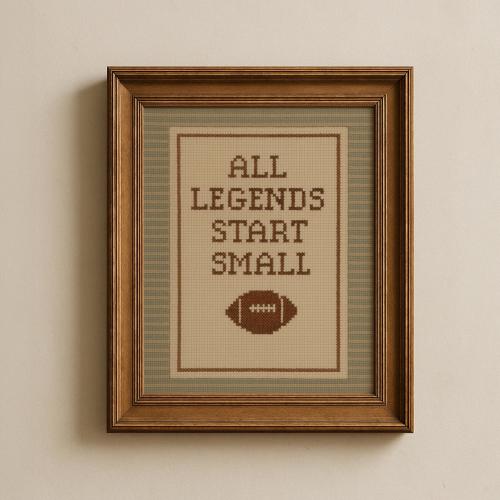 All Legends Start Small Print ∙ Vintage Sports Nursery Wall Art ∙ Print, Framed or Canvas