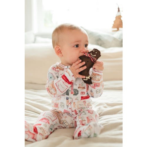 Bamboo Baby Pajamas, Santa Stop, Convertible Zipper Footie, Bamboo Sleeper, Bamboo Zipper Romper, Baby Shower, Christmas Gift, Newborn Gifts