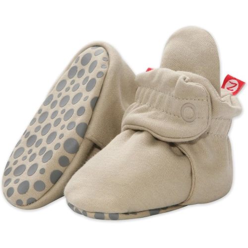 Zutano Unisex Organic Cotton Baby Booties, Stay-On and Non-Slip, Newborn to Toddler