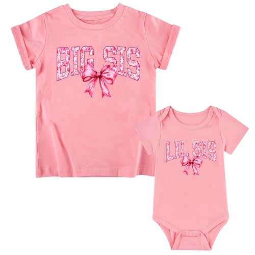 Funnycokid Sibling Matching Outfits Big Brother Sister Toddler T-Shirt Suit