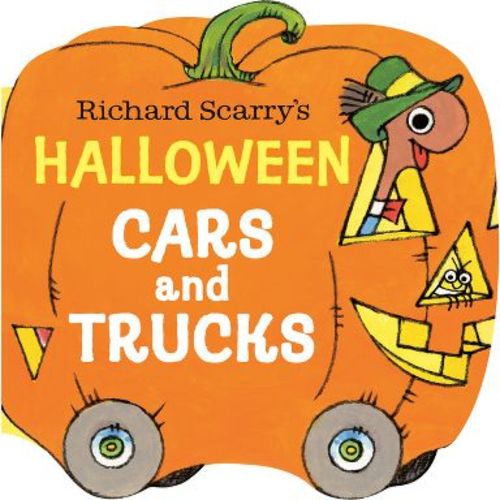 Richard Scarry's Halloween Cars and Trucks - (Shaped Board Book) (Board Book)