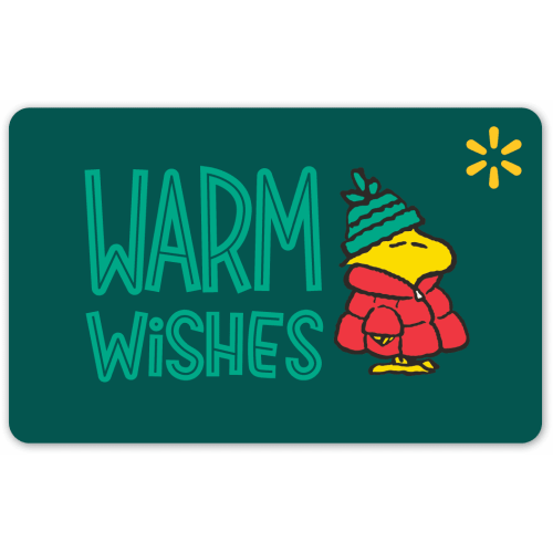 Peanuts Warm Wishes Walmart Gift Card