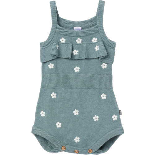 Baby Girls Teal Floral Jersey Sunsuit Viscose Romper – Gerber Childrenswear