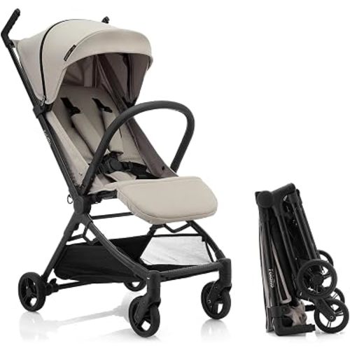 Gromast Travel Stroller for Airplane, Ultra Compact & Lightweight – Only 9.9 lbs, Portable Infant Toddler Baby Stroller, w/UPF 50+ Canopy - Khaki