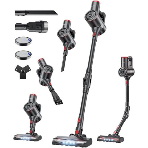 RONEAIR Cordless Vacuum Cleaner 45Kpa 46Min 6-in-1 Bendable Self-Standing