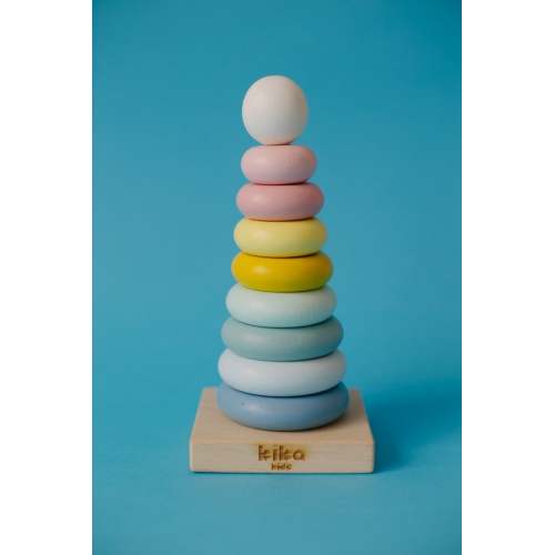 Wooden toys  Stacker Stacking toy Montessori toy for baby Toddler wooden toy Ring wooden
        , 
          Small no colored
