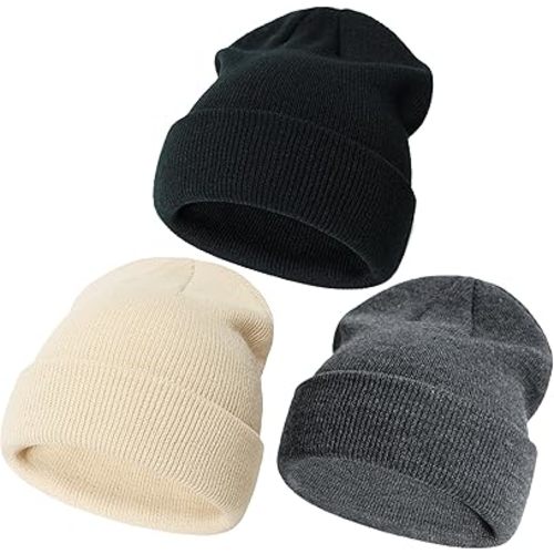 YMYDYFC Baby Beanie 3Pack Toddler Beanie Infant Knit Hat Baby Winter Hats for Boy Girl Winter Clothes Warm Knit Cap 0-6Years