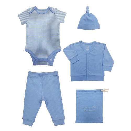 Wonder Nation Baby Boy Take Me Home Layette Gift Set, 4-Piece, Sizes Preemie-9 Months