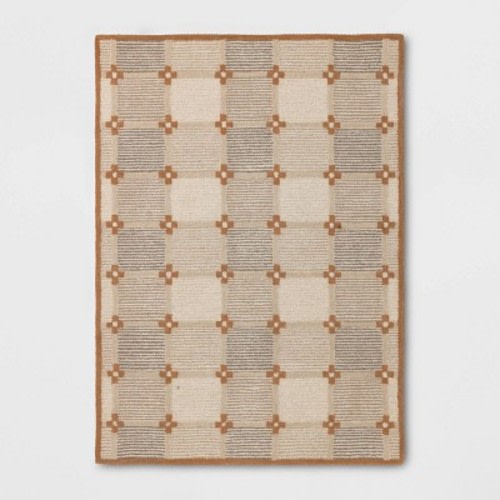5'x7' Wool Handtufted Area Rug Tan - Threshold™