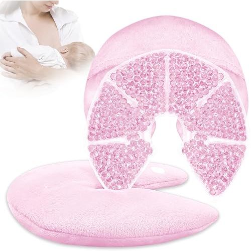 Hot Cold Gel Bead Breast Therapy Pack, Breast Ice Packs for Breastfeeding