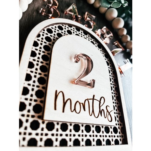 Baby monthly milestone marker