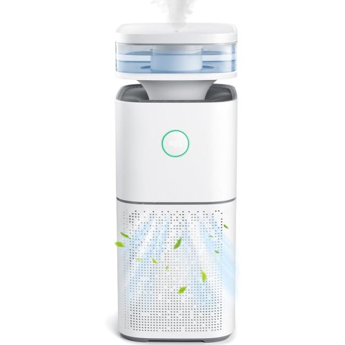 HEPA Air Purifier and Humidifier 2 in 1 for Home Large Room Up to 2676 Ft², Quiet Air Purifiers for Bedroom with Sleep Mode, air Filter for Pets, Odor, Dust, Smoke, Touch Control