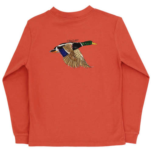 Long Sleeve Logo Tee - Mallard/Rust