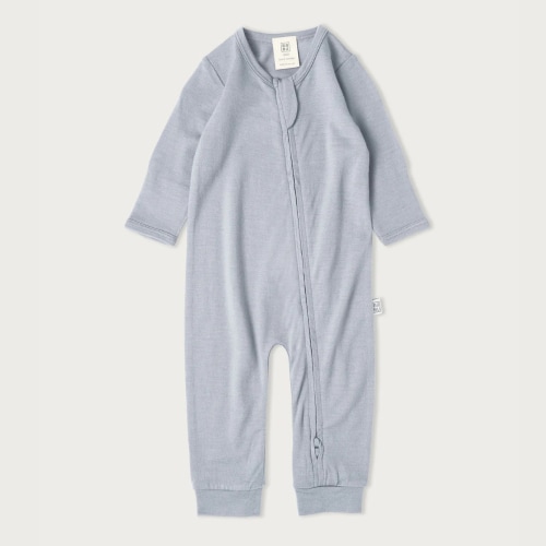 Merino Footless All in One | Periwinkle
