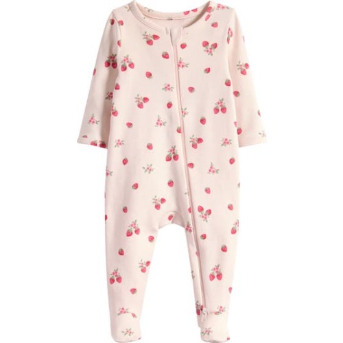 Print Cotton Footie Romper