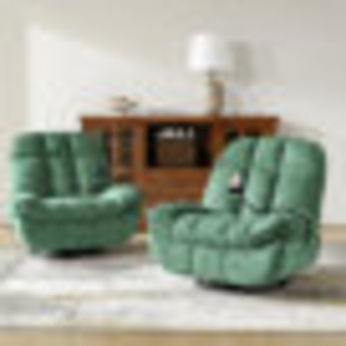 Trule Jace Modern Upholstered Manual Swivel Rocker Recliner with Phone Holder & Reviews | Wayfair