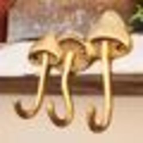 Brass Mushroom Trio Wall Hook