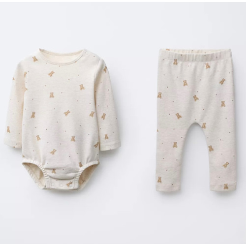 BEAR BODYSUIT AND LEGGINGS SET - Ecru / Marl | ZARA United States