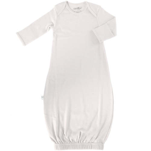 Baby Gown, Merino Wool, 0-6 Months, Oat Default Title