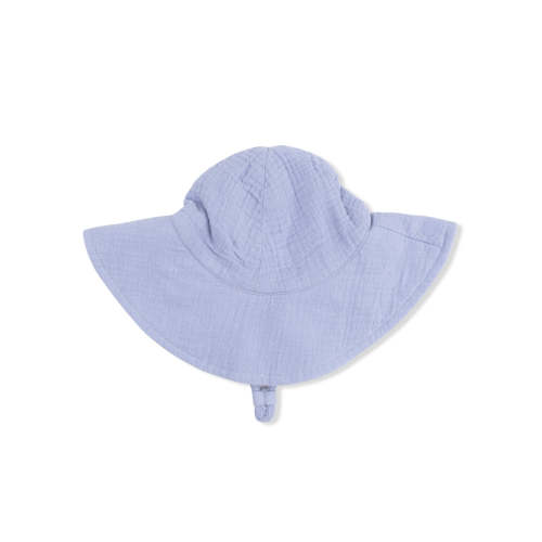 Muslin Wide Brim Sunhat, Blue Blizzard