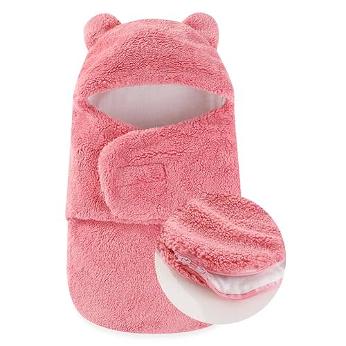 AiWMGL Baby Swaddle Boys Girls 3-6 Months Fleece Winter Warm Adjustable Newborn Swaddling Wrap Soft Blanket Sleeping Sacks Infant
