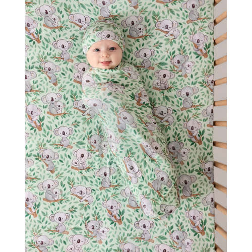 Koala Cuddles Fitted Crib Sheet | Little Sleepies