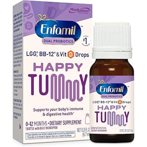 Enfamil Prenatals & Baby Vitamins Dual Probiotics Drops, Supports Baby's Immune & Digestive Health*, 8.7mL Bottle​