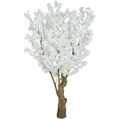 7FT Artificial White Faux Flower Tree